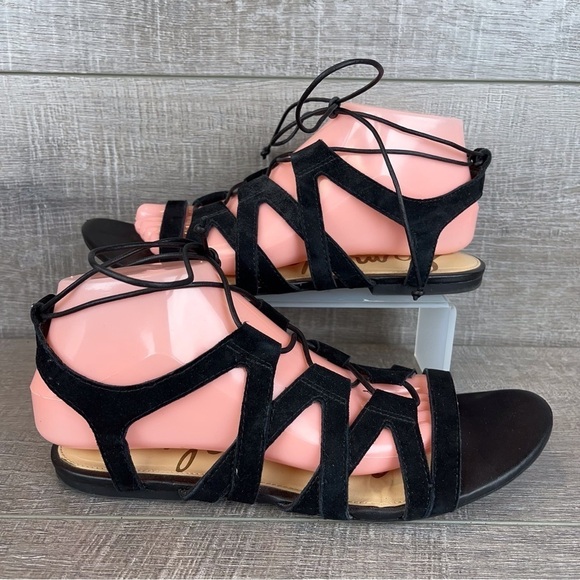 Sam Edelman sz 8.5 Boyden black suede strappy sandals - Picture 7 of 13